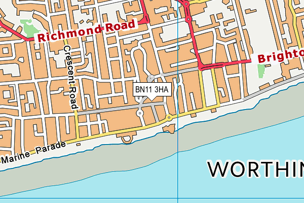 BN11 3HA map - OS VectorMap District (Ordnance Survey) BN11 3HA map - OS VectorMap District (Ordnance Survey)