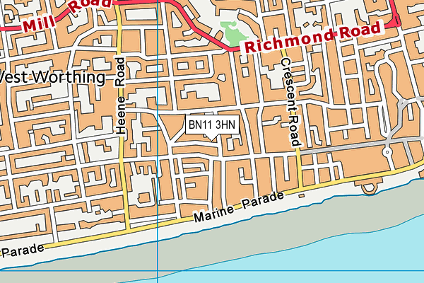 BN11 3HN map - OS VectorMap District (Ordnance Survey) BN11 3HN map - OS VectorMap District (Ordnance Survey)