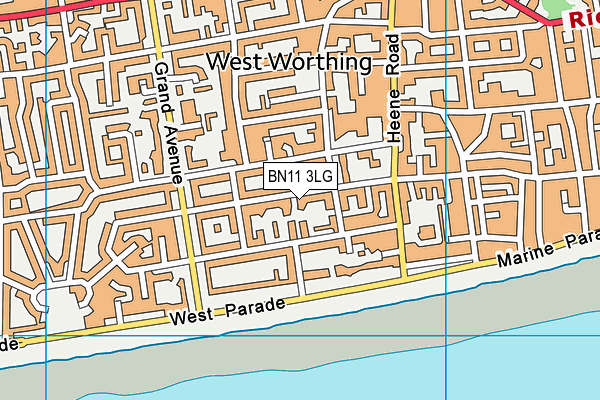 BN11 3LG map - OS VectorMap District (Ordnance Survey) BN11 3LG map - OS VectorMap District (Ordnance Survey)