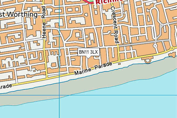 BN11 3LX map - OS VectorMap District (Ordnance Survey) BN11 3LX map - OS VectorMap District (Ordnance Survey)