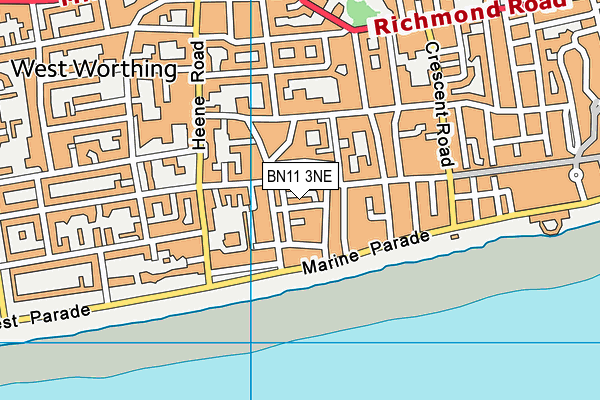 BN11 3NE map - OS VectorMap District (Ordnance Survey) BN11 3NE map - OS VectorMap District (Ordnance Survey)
