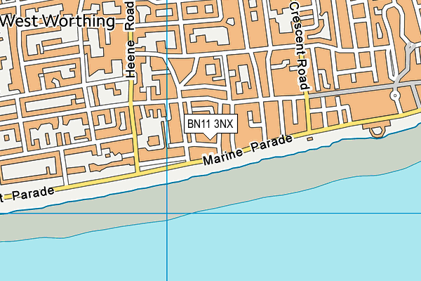 BN11 3NX map - OS VectorMap District (Ordnance Survey) BN11 3NX map - OS VectorMap District (Ordnance Survey)