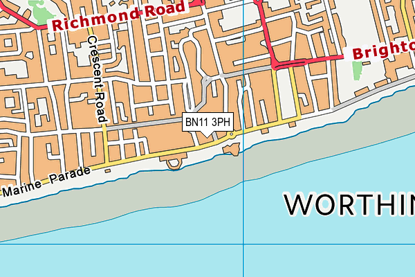 BN11 3PH map - OS VectorMap District (Ordnance Survey) BN11 3PH map - OS VectorMap District (Ordnance Survey)