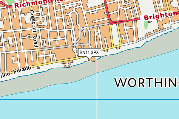 BN11 3PX map - OS VectorMap District (Ordnance Survey) BN11 3PX map - OS VectorMap District (Ordnance Survey)