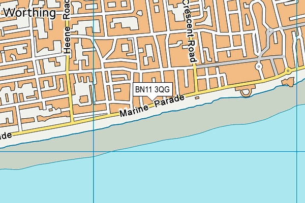 BN11 3QG map - OS VectorMap District (Ordnance Survey) BN11 3QG map - OS VectorMap District (Ordnance Survey)