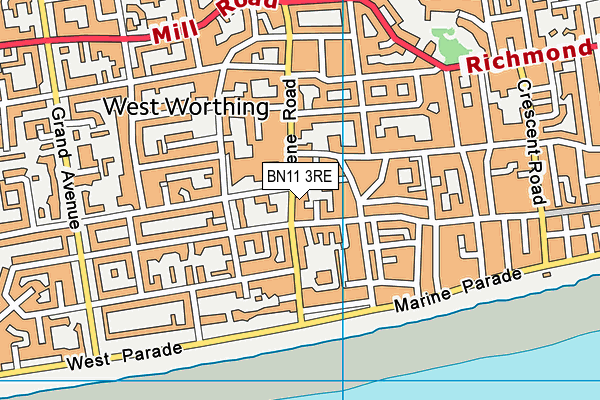 BN11 3RE map - OS VectorMap District (Ordnance Survey) BN11 3RE map - OS VectorMap District (Ordnance Survey)