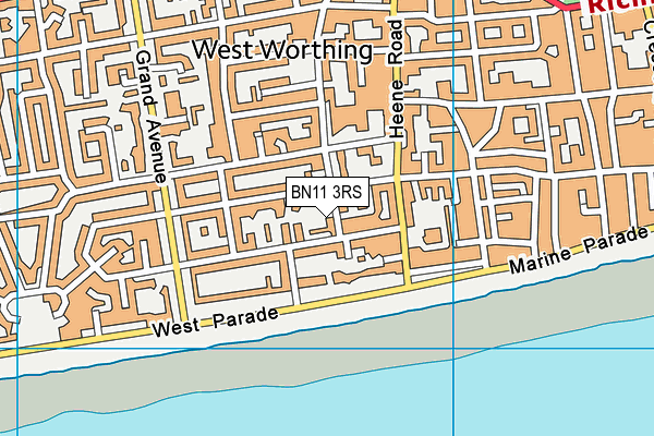 BN11 3RS map - OS VectorMap District (Ordnance Survey) BN11 3RS map - OS VectorMap District (Ordnance Survey)