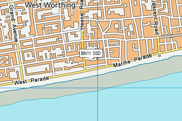 BN11 3SD map - OS VectorMap District (Ordnance Survey) BN11 3SD map - OS VectorMap District (Ordnance Survey)