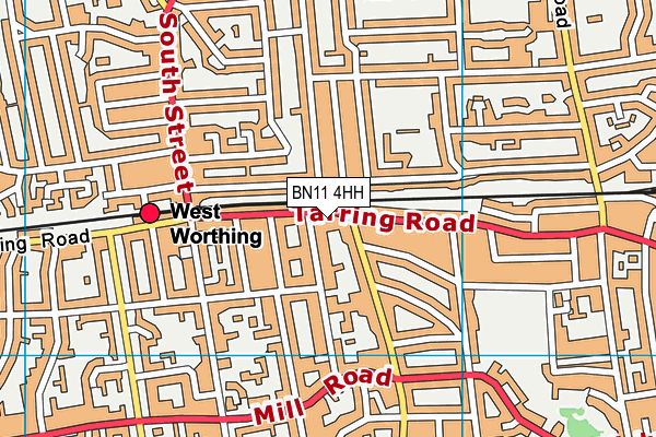 BN11 4HH map - OS VectorMap District (Ordnance Survey) BN11 4HH map - OS VectorMap District (Ordnance Survey)
