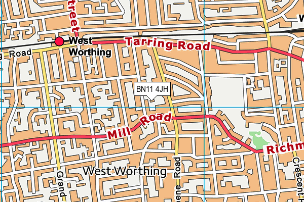 BN11 4JH map - OS VectorMap District (Ordnance Survey) BN11 4JH map - OS VectorMap District (Ordnance Survey)