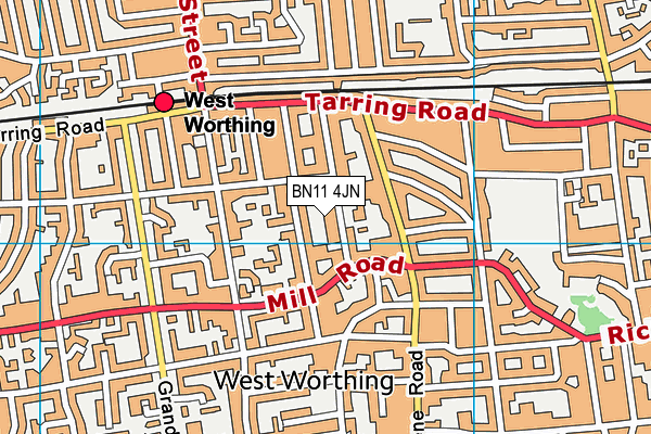 BN11 4JN map - OS VectorMap District (Ordnance Survey)