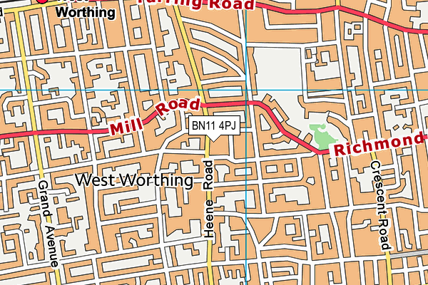 BN11 4PJ map - OS VectorMap District (Ordnance Survey) BN11 4PJ map - OS VectorMap District (Ordnance Survey)