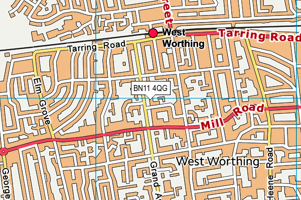 BN11 4QG map - OS VectorMap District (Ordnance Survey) BN11 4QG map - OS VectorMap District (Ordnance Survey)