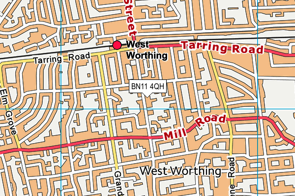 BN11 4QH map - OS VectorMap District (Ordnance Survey) BN11 4QH map - OS VectorMap District (Ordnance Survey)