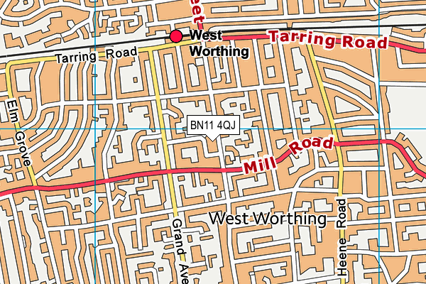 BN11 4QJ map - OS VectorMap District (Ordnance Survey) BN11 4QJ map - OS VectorMap District (Ordnance Survey)