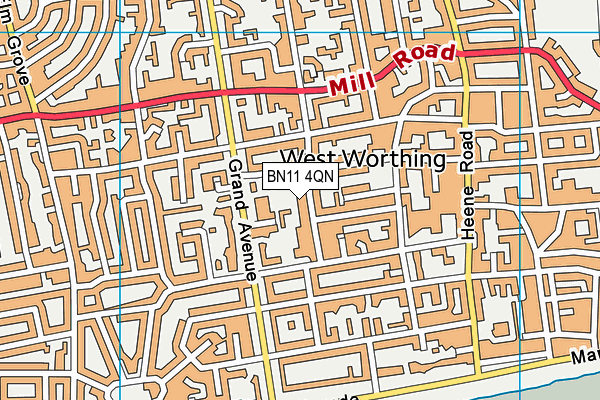 BN11 4QN map - OS VectorMap District (Ordnance Survey) BN11 4QN map - OS VectorMap District (Ordnance Survey)