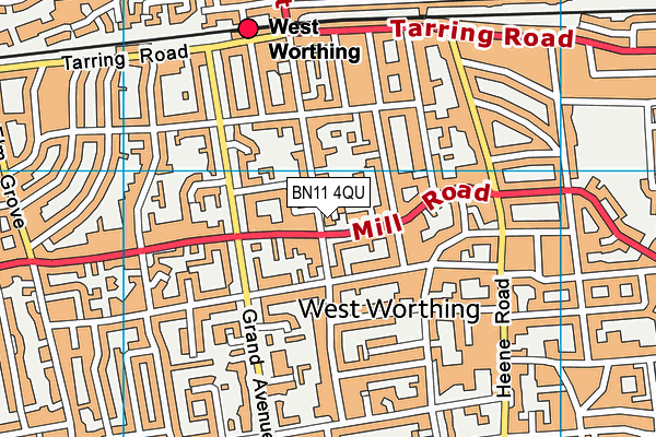 BN11 4QU map - OS VectorMap District (Ordnance Survey)