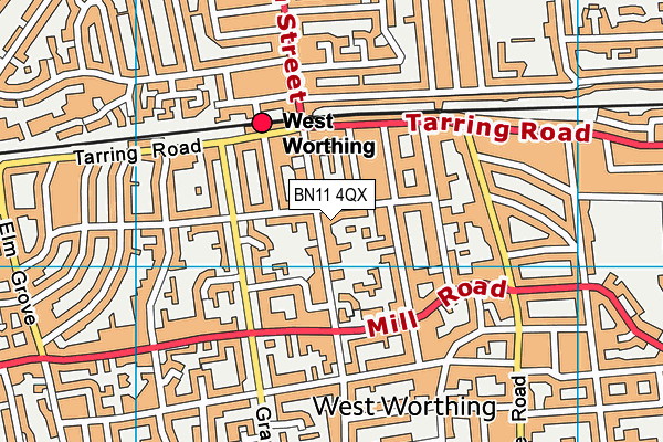 BN11 4QX map - OS VectorMap District (Ordnance Survey) BN11 4QX map - OS VectorMap District (Ordnance Survey)