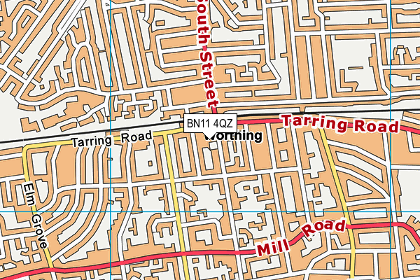 BN11 4QZ map - OS VectorMap District (Ordnance Survey)