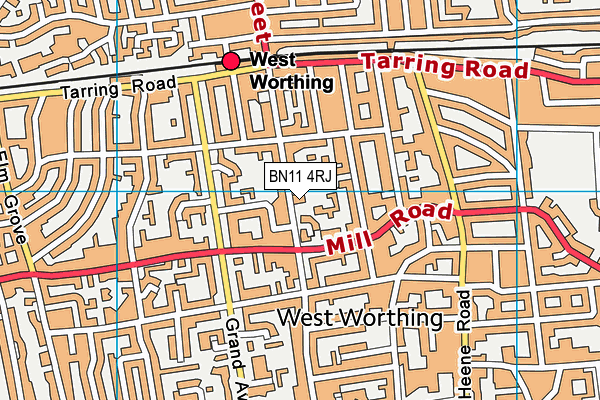 BN11 4RJ map - OS VectorMap District (Ordnance Survey) BN11 4RJ map - OS VectorMap District (Ordnance Survey)