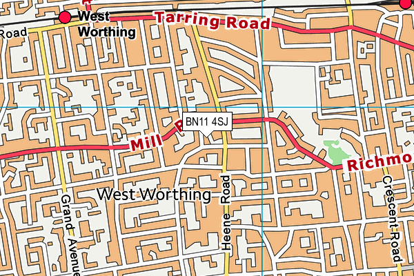 BN11 4SJ map - OS VectorMap District (Ordnance Survey) BN11 4SJ map - OS VectorMap District (Ordnance Survey)