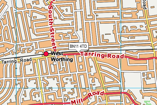BN11 4TD map - OS VectorMap District (Ordnance Survey) BN11 4TD map - OS VectorMap District (Ordnance Survey)