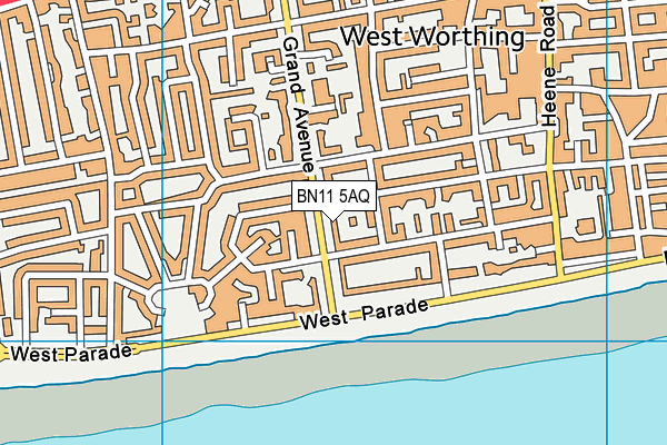 BN11 5AQ map - OS VectorMap District (Ordnance Survey) BN11 5AQ map - OS VectorMap District (Ordnance Survey)