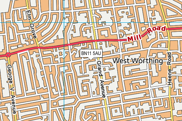 BN11 5AU map - OS VectorMap District (Ordnance Survey) BN11 5AU map - OS VectorMap District (Ordnance Survey)