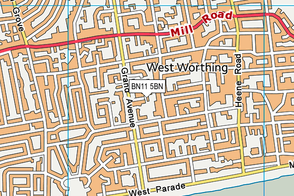 BN11 5BN map - OS VectorMap District (Ordnance Survey)
