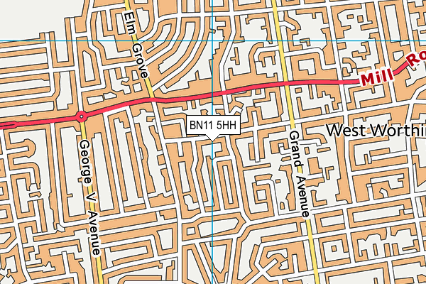 BN11 5HH map - OS VectorMap District (Ordnance Survey) BN11 5HH map - OS VectorMap District (Ordnance Survey)