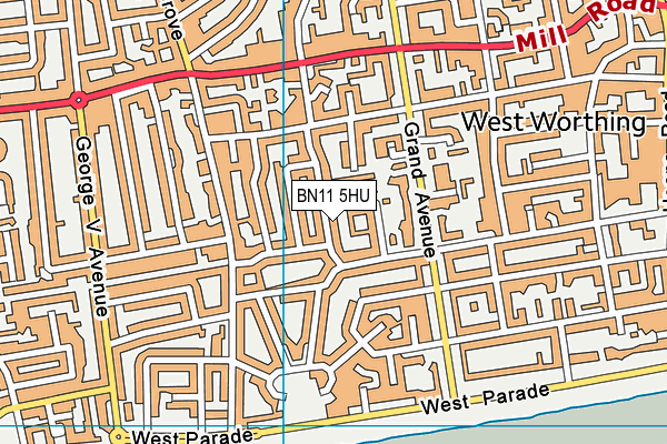 BN11 5HU map - OS VectorMap District (Ordnance Survey) BN11 5HU map - OS VectorMap District (Ordnance Survey)