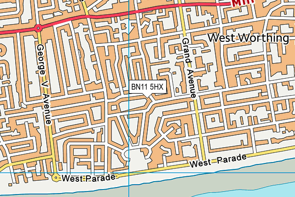 BN11 5HX map - OS VectorMap District (Ordnance Survey) BN11 5HX map - OS VectorMap District (Ordnance Survey)
