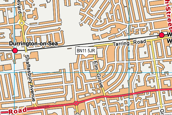 BN11 5JR map - OS VectorMap District (Ordnance Survey) BN11 5JR map - OS VectorMap District (Ordnance Survey)