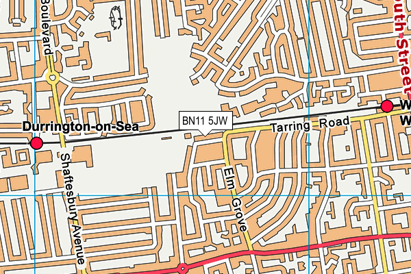 BN11 5JW map - OS VectorMap District (Ordnance Survey) BN11 5JW map - OS VectorMap District (Ordnance Survey)