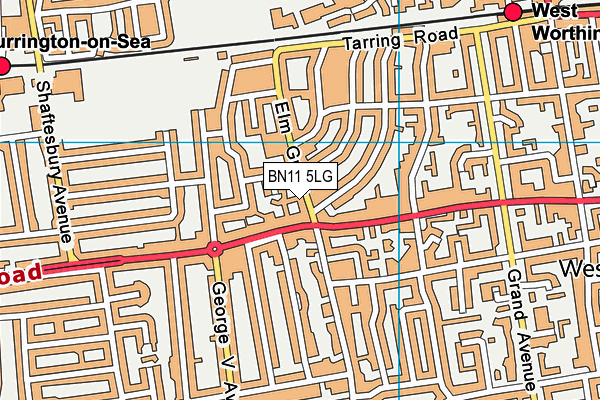 BN11 5LG map - OS VectorMap District (Ordnance Survey) BN11 5LG map - OS VectorMap District (Ordnance Survey)