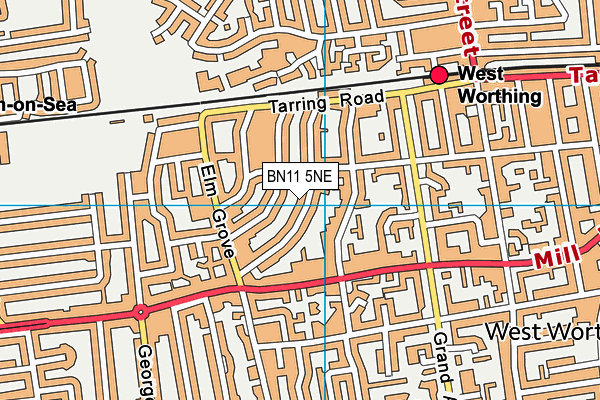 BN11 5NE map - OS VectorMap District (Ordnance Survey) BN11 5NE map - OS VectorMap District (Ordnance Survey)