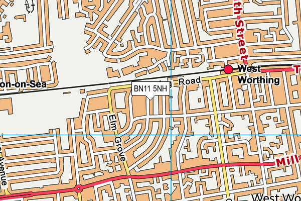 BN11 5NH map - OS VectorMap District (Ordnance Survey) BN11 5NH map - OS VectorMap District (Ordnance Survey)