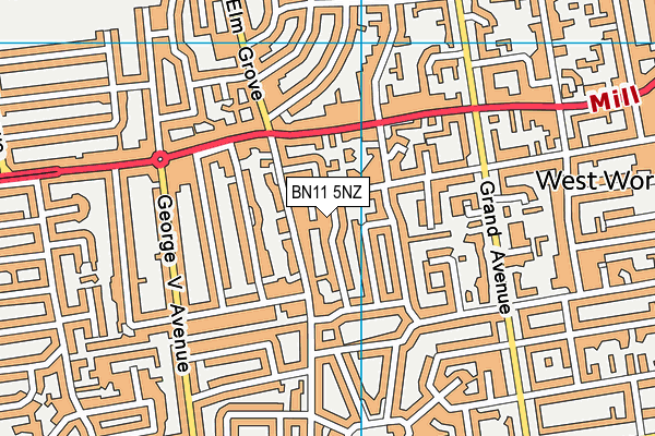 BN11 5NZ map - OS VectorMap District (Ordnance Survey) BN11 5NZ map - OS VectorMap District (Ordnance Survey)