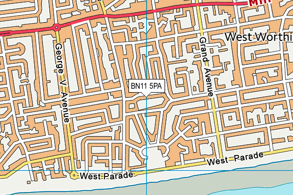 BN11 5PA map - OS VectorMap District (Ordnance Survey) BN11 5PA map - OS VectorMap District (Ordnance Survey)