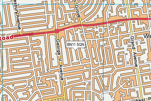 BN11 5QN map - OS VectorMap District (Ordnance Survey) BN11 5QN map - OS VectorMap District (Ordnance Survey)