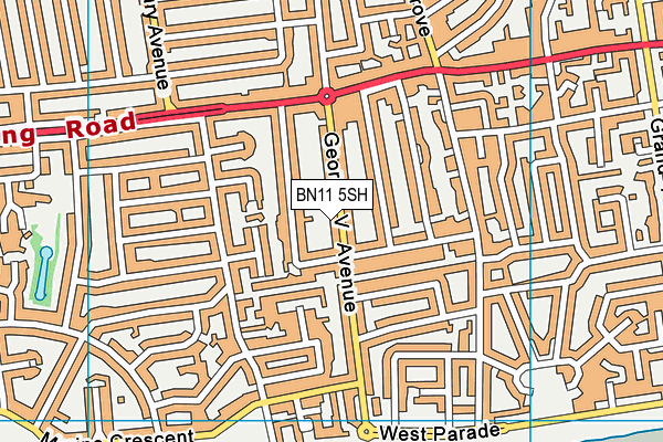 BN11 5SH map - OS VectorMap District (Ordnance Survey) BN11 5SH map - OS VectorMap District (Ordnance Survey)