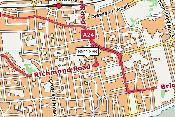 BN11 9SB map - OS VectorMap District (Ordnance Survey) BN11 9SB map - OS VectorMap District (Ordnance Survey)