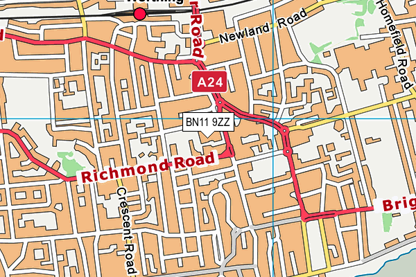 BN11 9ZZ map - OS VectorMap District (Ordnance Survey) BN11 9ZZ map - OS VectorMap District (Ordnance Survey)
