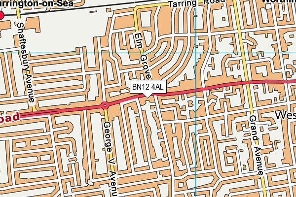 BN12 4AL map - OS VectorMap District (Ordnance Survey) BN12 4AL map - OS VectorMap District (Ordnance Survey)