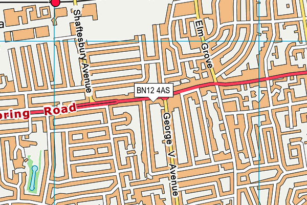 BN12 4AS map - OS VectorMap District (Ordnance Survey) BN12 4AS map - OS VectorMap District (Ordnance Survey)