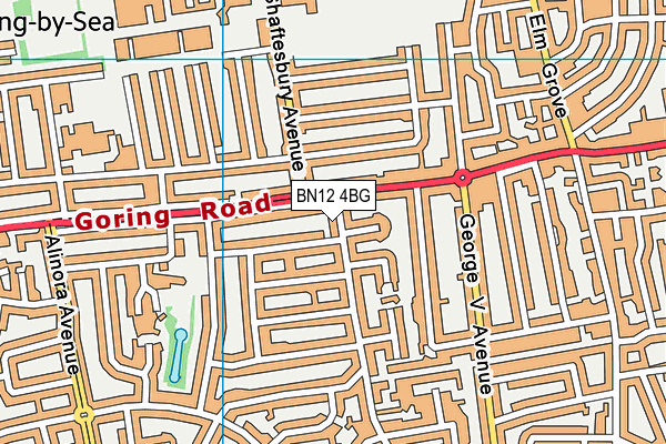 BN12 4BG map - OS VectorMap District (Ordnance Survey)