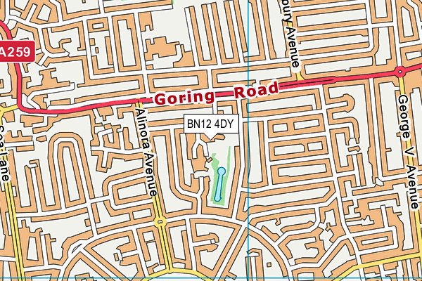 BN12 4DY map - OS VectorMap District (Ordnance Survey) BN12 4DY map - OS VectorMap District (Ordnance Survey)