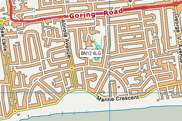 BN12 4LG map - OS VectorMap District (Ordnance Survey) BN12 4LG map - OS VectorMap District (Ordnance Survey)