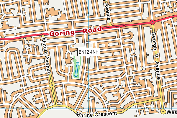 BN12 4NH map - OS VectorMap District (Ordnance Survey) BN12 4NH map - OS VectorMap District (Ordnance Survey)