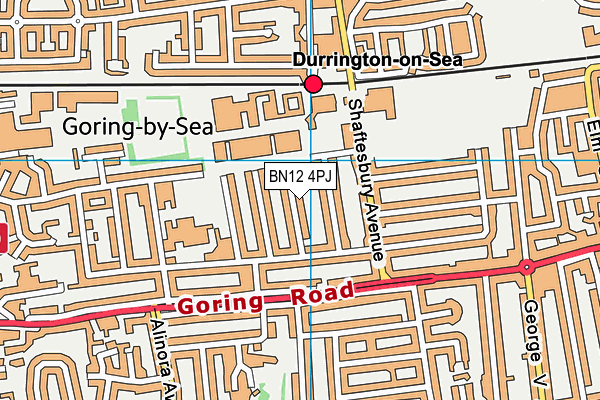 BN12 4PJ map - OS VectorMap District (Ordnance Survey) BN12 4PJ map - OS VectorMap District (Ordnance Survey)